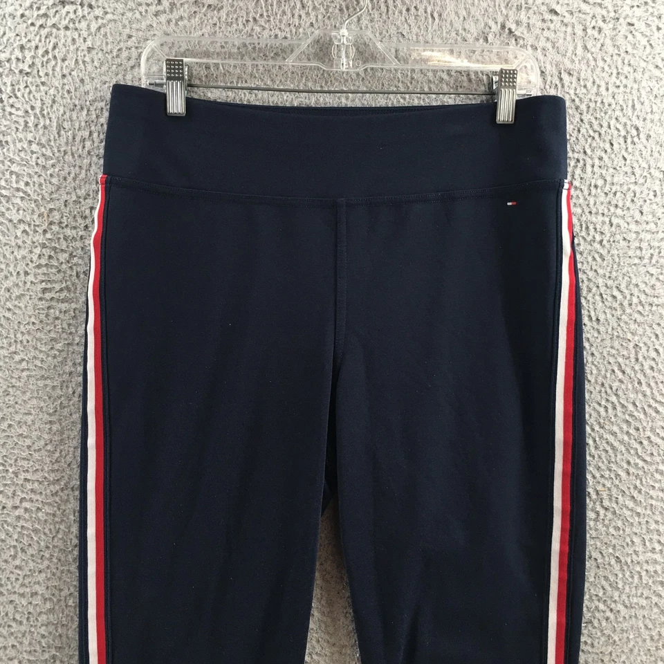 Tommy Hilfiger Capri Leggings Womens L (actual 33x22.5) Blue High Rise Pull On - Image 2 of 4