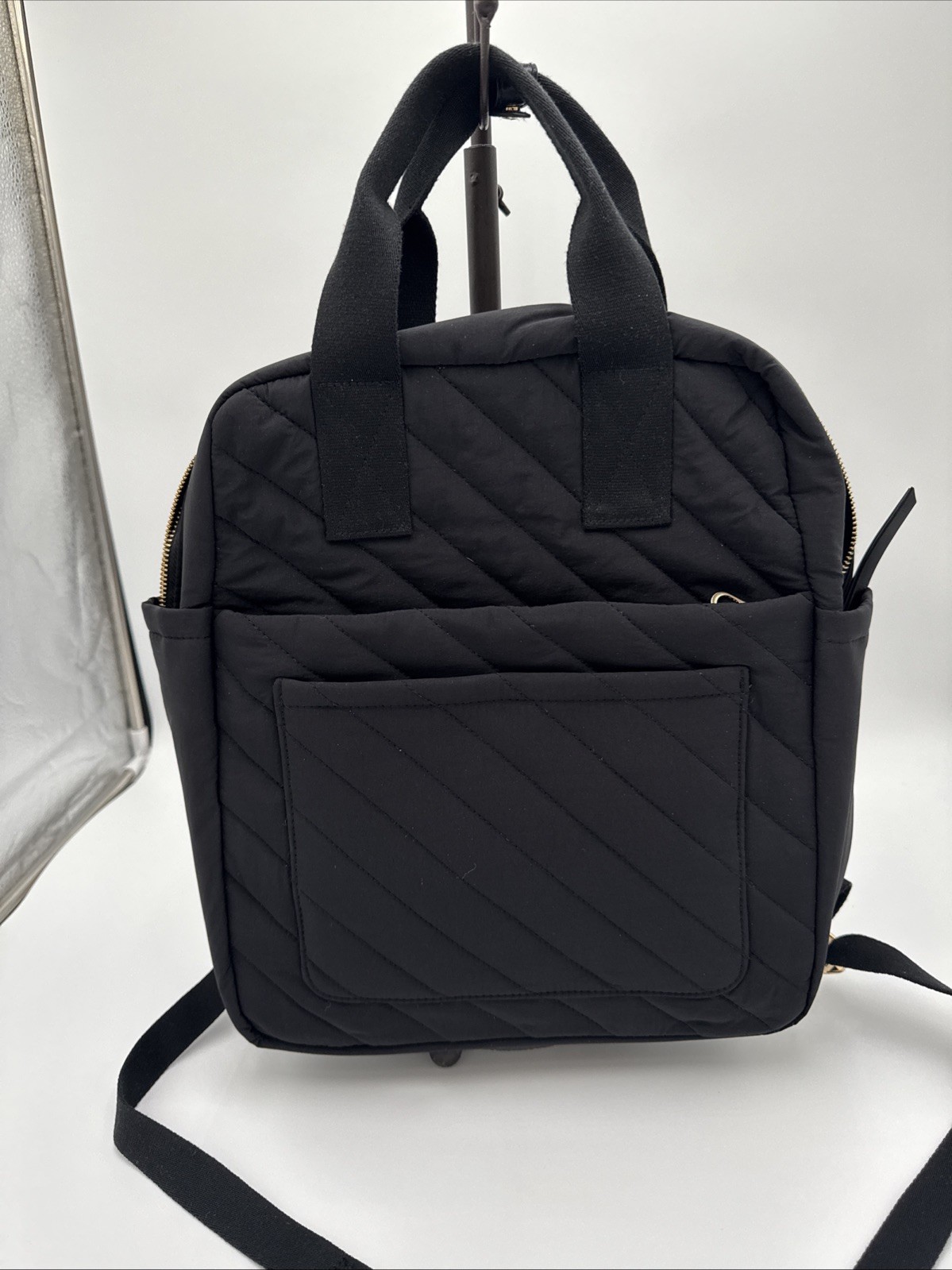 Universal Thread Mini Backpack Black Quilted NWT … - image 1