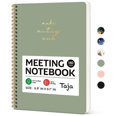 Taja Meeting Notebook for Work Organization - notebook with b-Green 