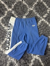 Vintage 80s Adidas Olympic Sweatpants Made In USA Blue Youth Junior XL Trefoil