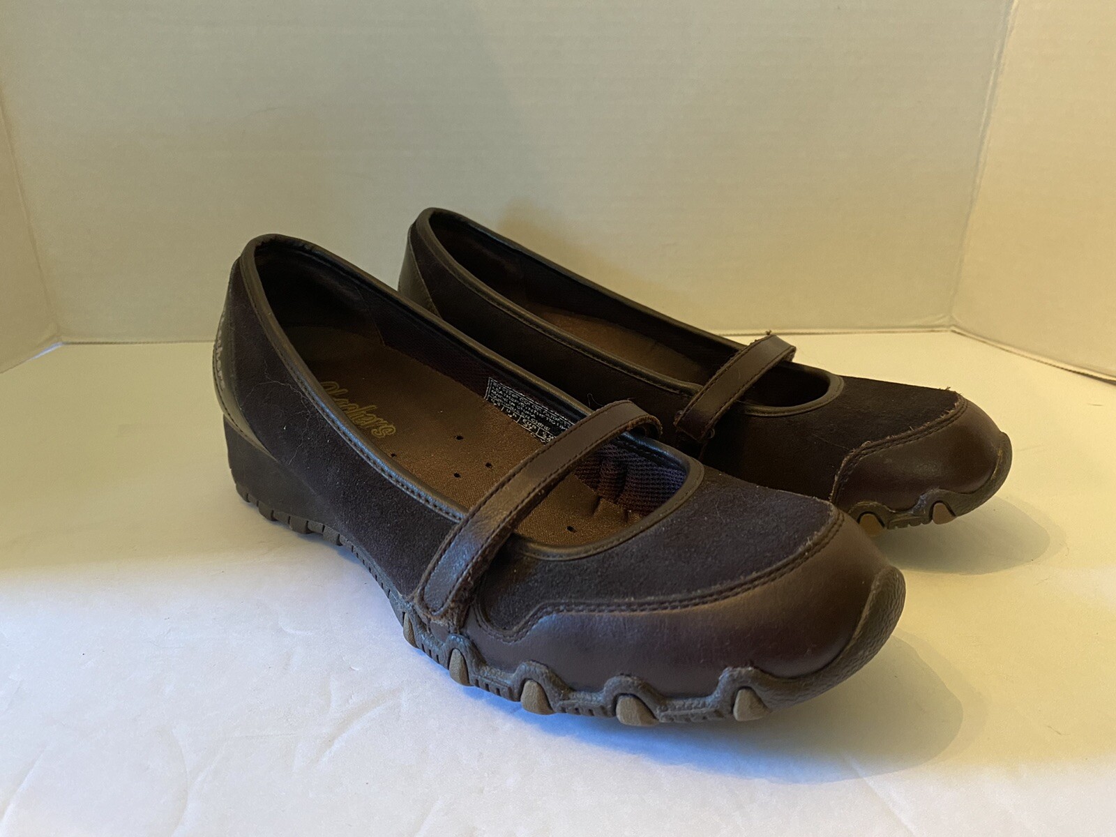 Womens Skechers 21269 Brown Mary Jane Shoes Size 7 Gem