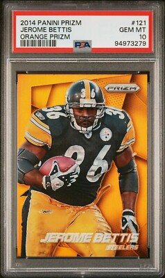 2014 Panini Prizm 121 Jerome Bettis SP Hobby Exclusive Orange Prizm PSA 10 Pop 2