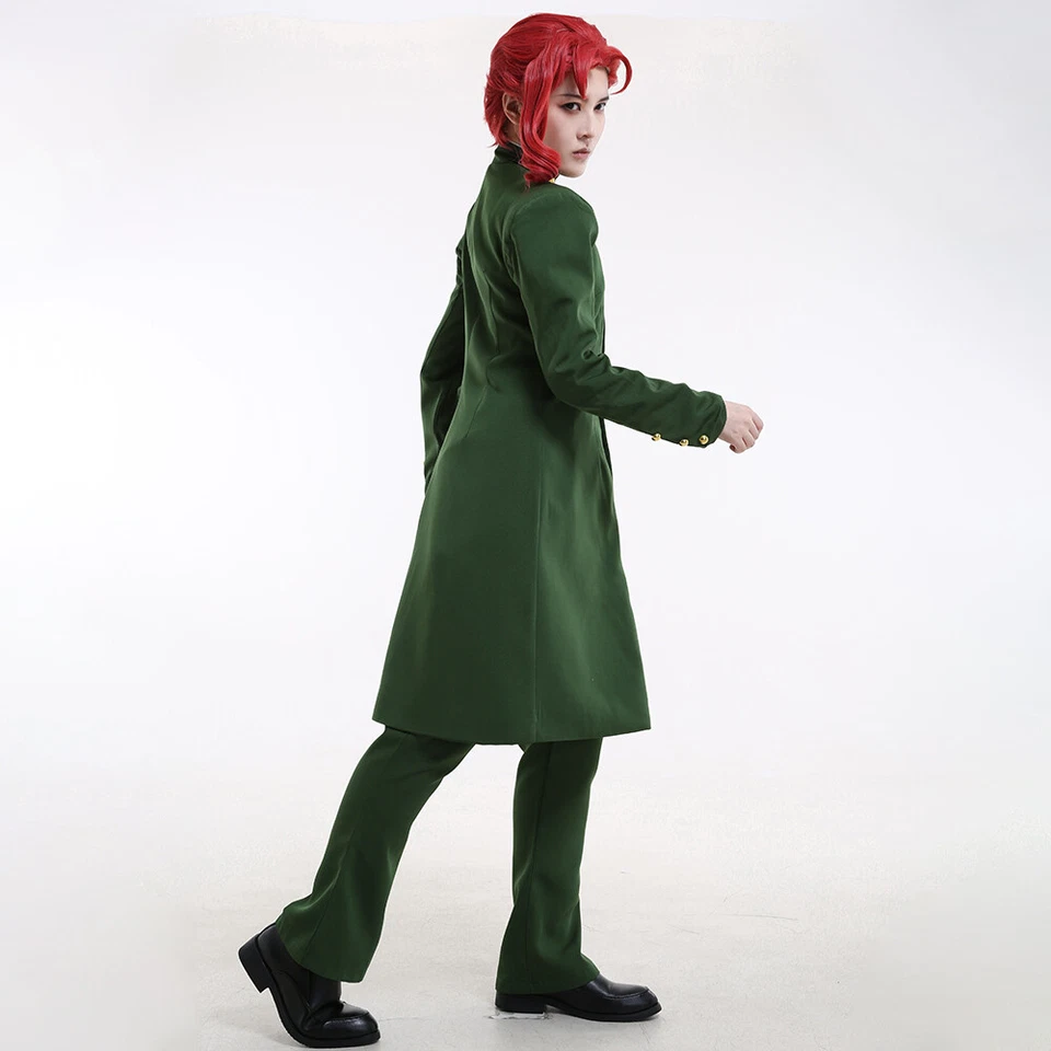 Mujer Anime Cosplay Disfraz Verde Abrigo Largo Pantalones Traje Conjunto Foto 4 de 4