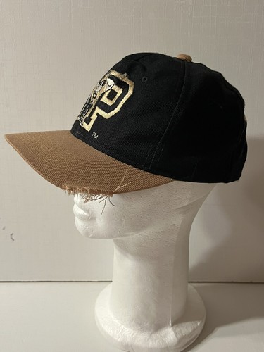 Vintage Purdue Sports Specialties Mütze Snapback Wolle Maskottchen schwarz gold 80er 90er - Bild 3 von 10