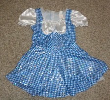 Girls Rubies Wizard of Oz Dorothy Blue White Costume Dress Size Large