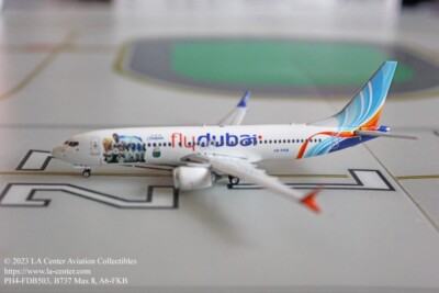 Phoenix Model Fly Dubai Boeing 737 Max 8 Special Color Diecast