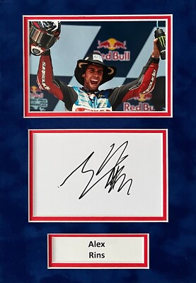 n*n様 RIZIN13 OFFICIAL POSTER / AUTOGRAPH Alex Rins Hand Signed A4 Mounted Photo Display MotoGP Autograph