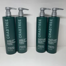 Crabtree & Evelyn | 4 PACK |  2 Shampoo, 2 Conditioner (all 15 FL OZ)