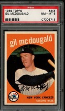 BB - 1959 Topps - #345 - Gil McDougald - PSA 8 - NM-MT