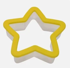 Yellow Star 3.25" Plastic Comfort Soft Easy Press Grip Holiday Cookie Cutter R&M