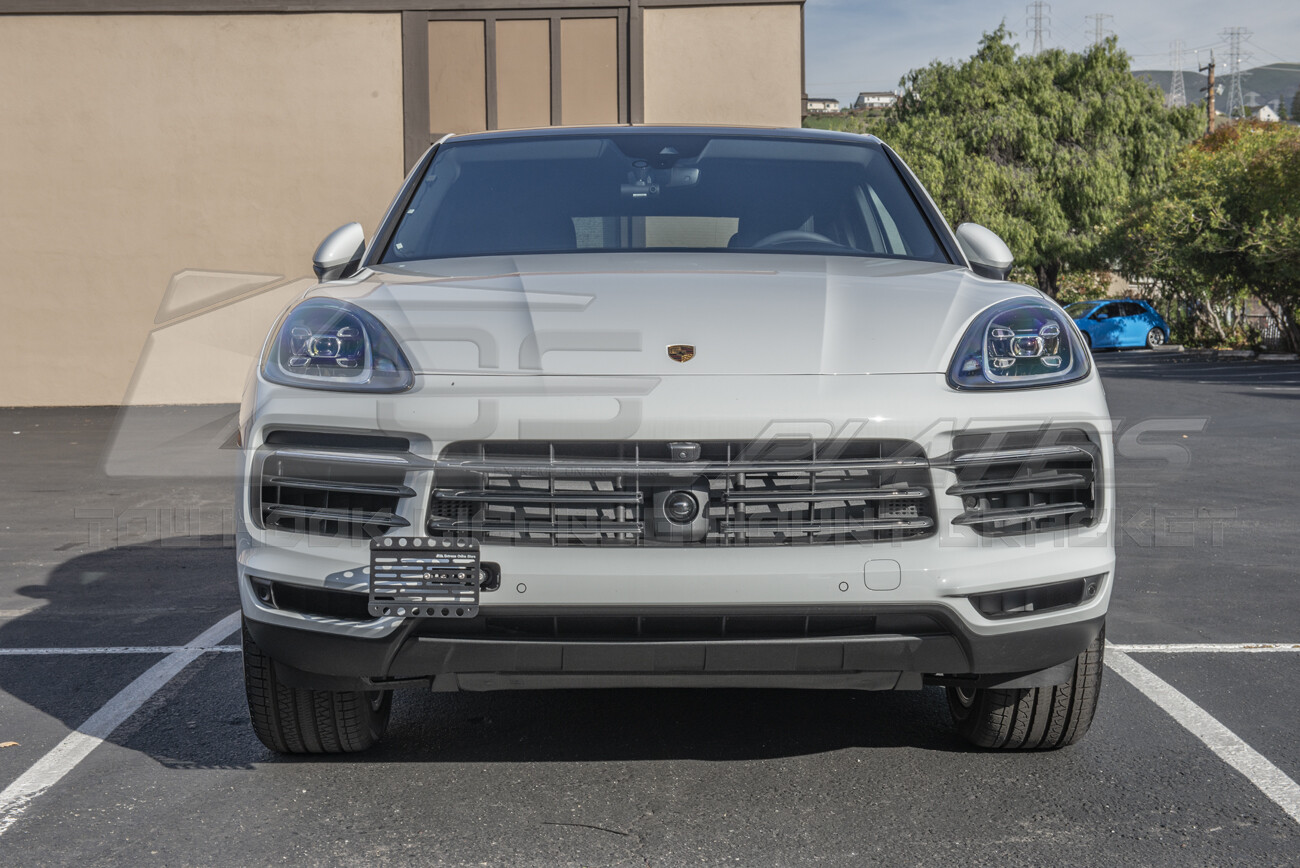 EOS Plate For 19Present Porsche Cayenne Front Tow Hook License Mount