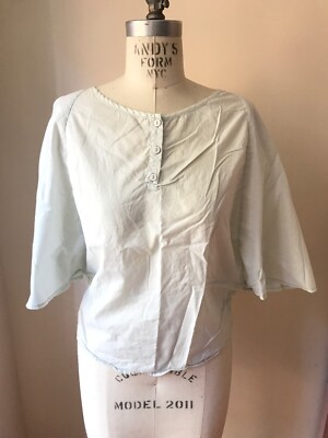 Cheap Monday Cape-like Kimono Batwing Sheer Cotton Cropped Wide Minimalist Top