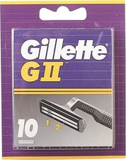 Pack 10 Lames "GILLETTE GII" Recharges Rasoir Homme Gilette G II 2 plus ORIGINAL