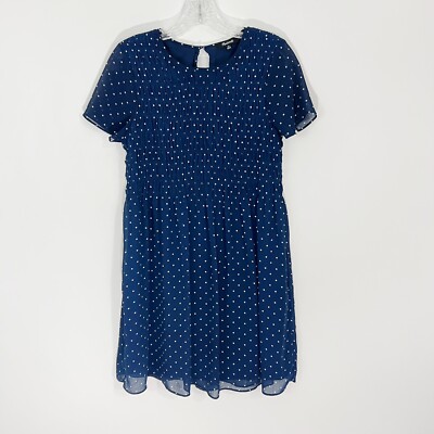 Madewell Georgette Smock Top Mini Dress in Polka Dot Size XS | eBay