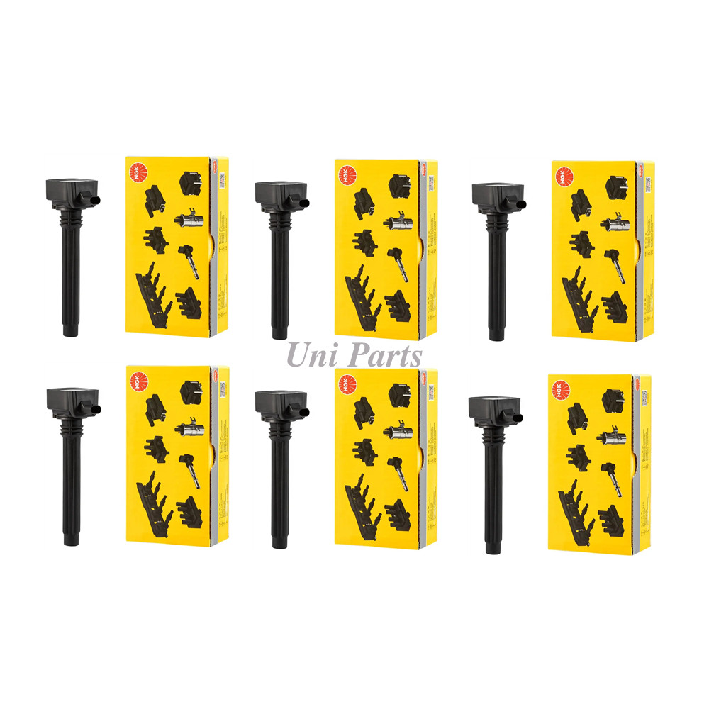 For Chrysler Dodge Charger Jeep 3.6L V6 5149168AJ 6 pcs OEM NGK Ignition Coil