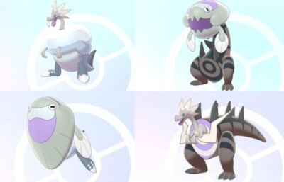 Alle 4 Shiny Fossil Pokemon für Pokemon Schwert und Schild + 4 Meisterbälle