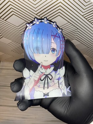 Re:Zero Ram & Rem 3D Lenticular Motion Car Sticker Decal Peeker