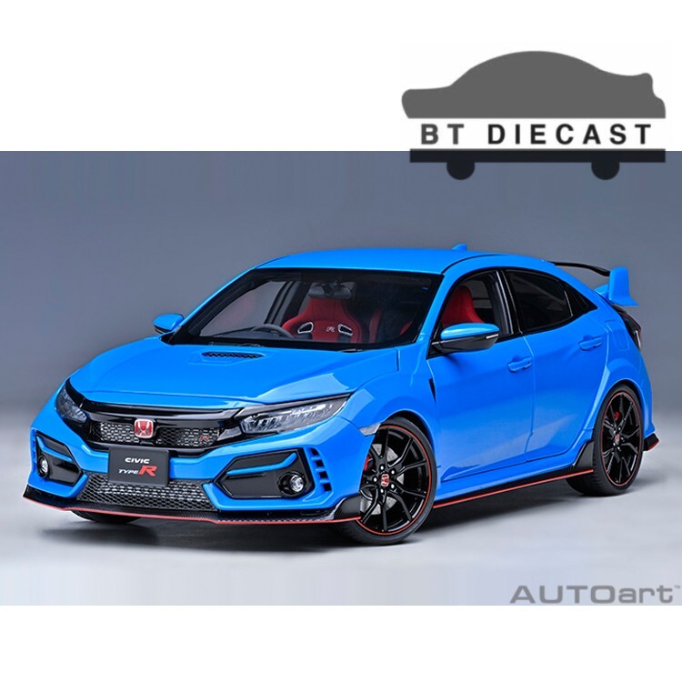 AUTOart Honda CIVIC TYPE R (FK8)新品 AUTOart 2021 HONDA CIVIC TYPE R FK8 1/18 RACING BLUE PEARL 73224
