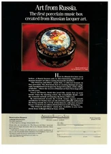1991 Ardleigh Elliott & Sons Russian Art Music Box Vintage Print Advertisement