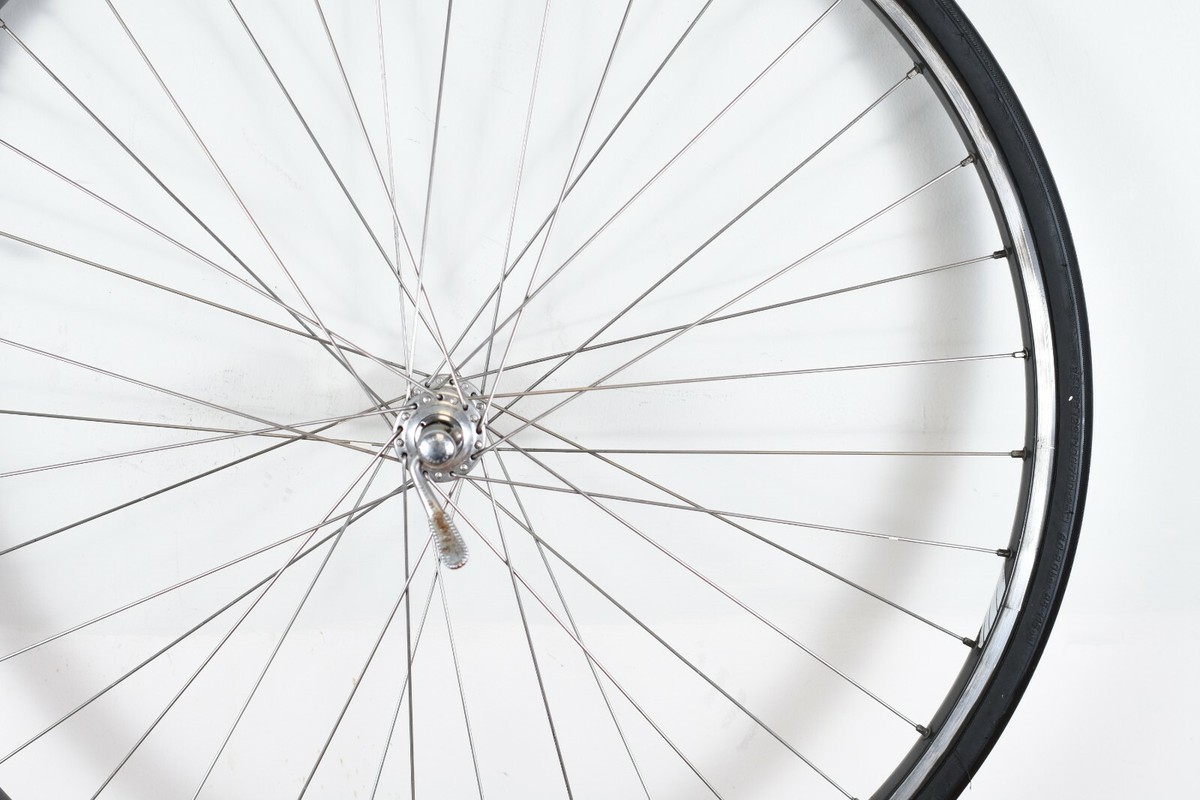 Pièces de vélo rétro moyeu avant Campagnolo 100 mm 36 H + brochette à