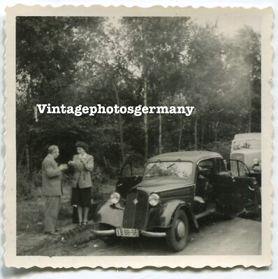 D2776 Photo 1930s Car Passenger Car Sedan Poznan-West Prussia Number IB 88-96