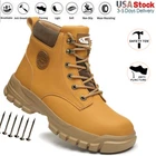 Mens Waterproof Work Boots Steel Toe Safety Shoes Indestructible Protective Boot