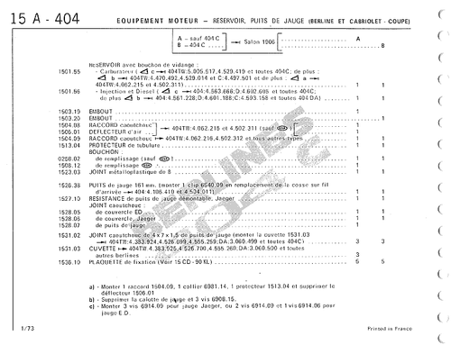 Joint tubulure remplissage réservoir Peugeot 404 berline ->M1967 404 U 404 C - Picture 3 of 4
