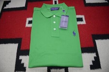 Ralph Lauren Purple Label Made in Italy 100 Cotton Pony Logo Mesh Polo Shirt