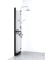 Faltbare Duschwand / TüR 80 X 190 Cm Aus Sicherheitsglas Esg + Aluminium