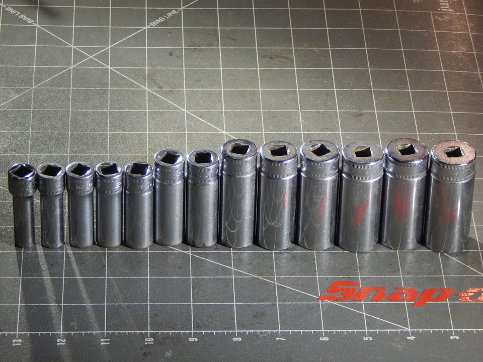 READ Snap On 13Pc Metric 3/8 Drive Deep Socket Set 9MM 22MM SFSM SFSM22 ...