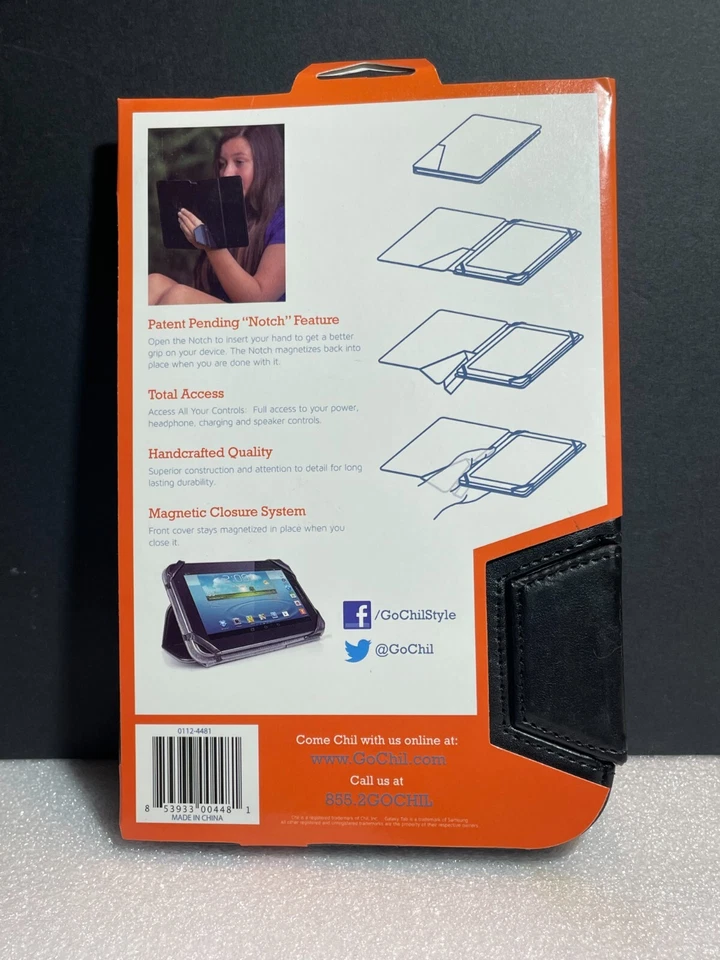 CHIL Notchbook Leather Folio for Samsung Galaxy Tab 2 7.0 - Black - Image 3 of 3
