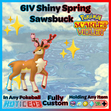 ✨ Shiny Spring Sawsbuck 6IV ✨ Pokemon Scarlet & Violet 🚀 Fast 🚀
