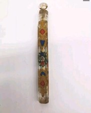 Antique George III Oxford Colour Teardrop Lavender Glass Scent Bottle Floral Stp