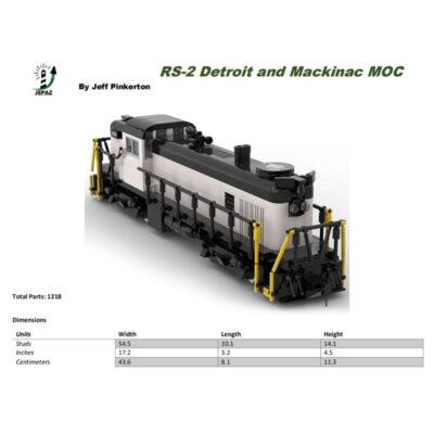 RS-2 Detroit & Mackinac 4610 Train 1212 teile  MOC-117003 Bauklotz-Spielset