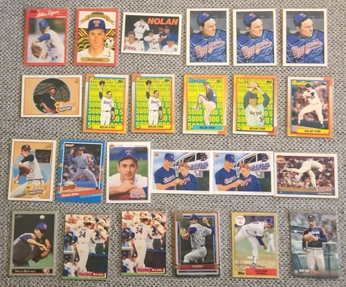 NOLAN RYAN 24-CARD LOT 1989-23 Donruss/Upper Deck/Topps/Leaf/Stadium Club NICE!