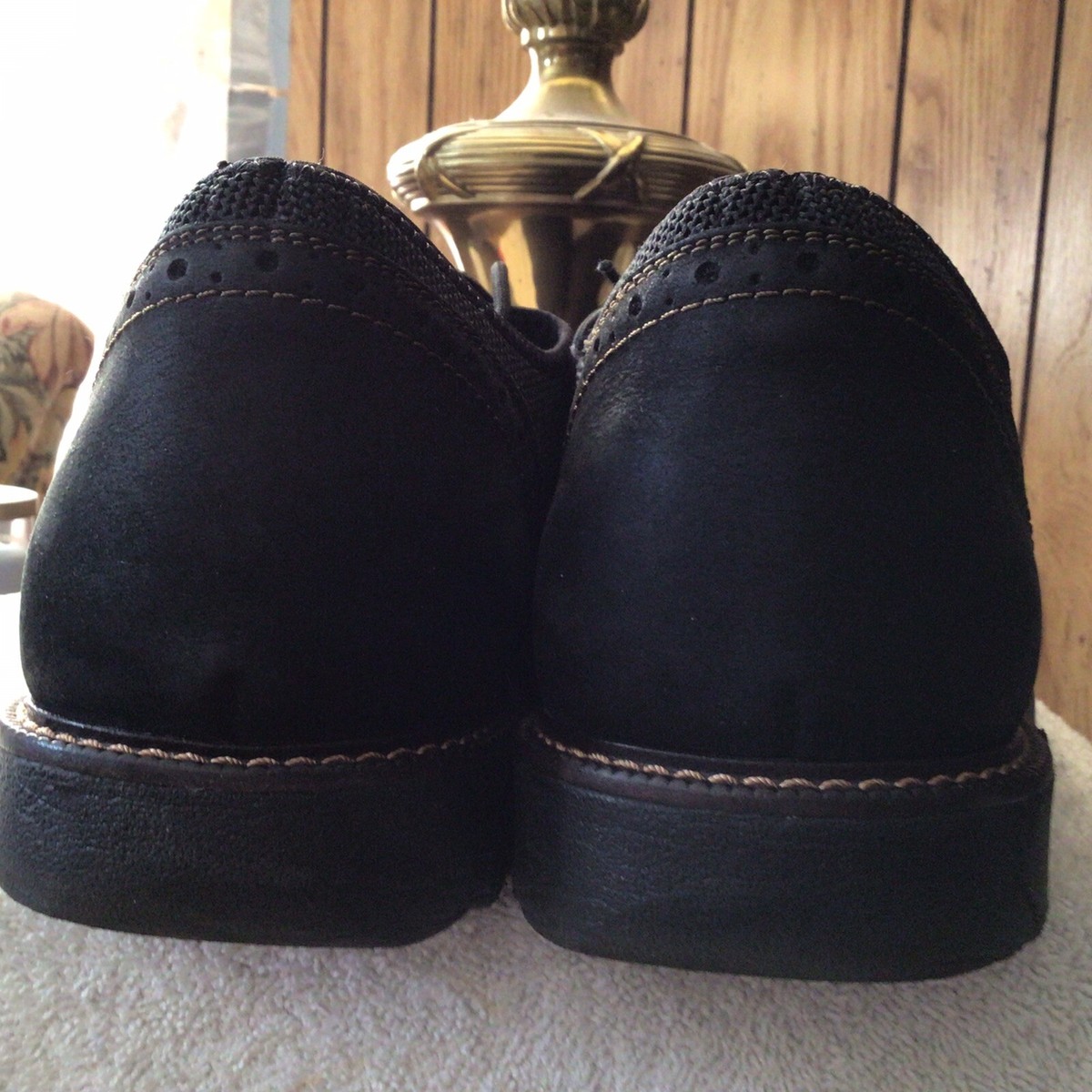 Mens Lucky Brand Oxford Lace Up Stretch And Leather Black  display picture 1