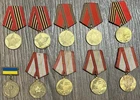 Lot 10 Vintage USSR Russia Military Medal Post WWII Socialist Soviet Era