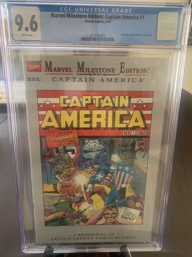 MARVEL MILESTONE EDITION CAPTAIN AMERICA #1 Jack Kirby, CGC 9.6