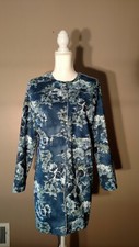 PECK  PECK WOMEN'S LONG SNAP BUTTON BLAZER JACKET - SIZE MEDIUM