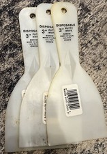 Lot Of 5: Plastic Disposable Putty Knives 4" (4) & 3" (1) Servistar Made in USA