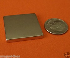 10 Strong Grade N42 1x1x1/8 Inch Rare Earth Neodymium Block Magnet