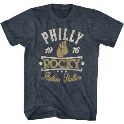 Rocky Balboa T-Shirt Movie 1976 Patriotic Official New Navy Heather SM - 5XL