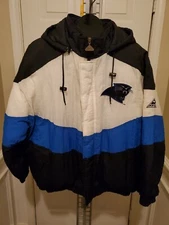 Carolina Panthers Apex One Authentic Proline Hooded Jacket Men's Lg Colorblock