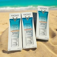 3 Vichy Mineral 89 SPF30 MoistureBoosting DailyCream 1.69oz ea Authentic.
