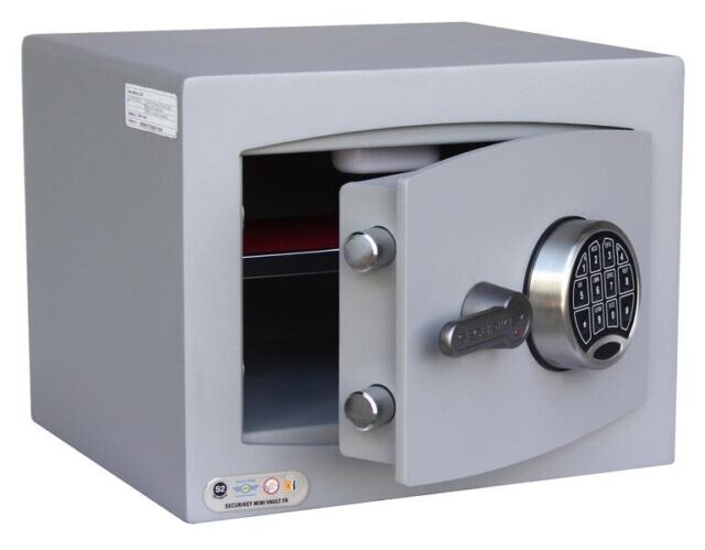 Securikey Mini Vault S2 Gold FR Fire Rated Size 1 Electronic Lock 12L 1 Shelf