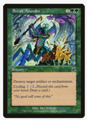 Vintage Magic the Gathering Break Asunder (x4) PLAYSET MtG Scourge!