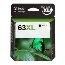 2PK 63XL Black Ink Cartridge For HP 63XL Envy 4520 Officejet 3830 4650 5220 5258
