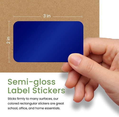 Royal Green All-Purpose Rectangle Stickers on a Roll 76MMx50MM (3 Inch x 2 Inch) - Picture 155 of 170