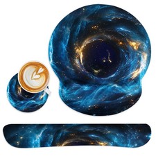 Britimes Ergonomic Mouse Pad Set with Wrist Rest, Galaxy Space