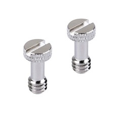 2 PCS 17mm Standard 1/4-20 Slotted Screw Camera Tripod Mounting Hardware